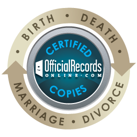 officialrecordsonline.com - get certified copies of birth, deat, marriage, and divorce records