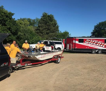 Dive team on site